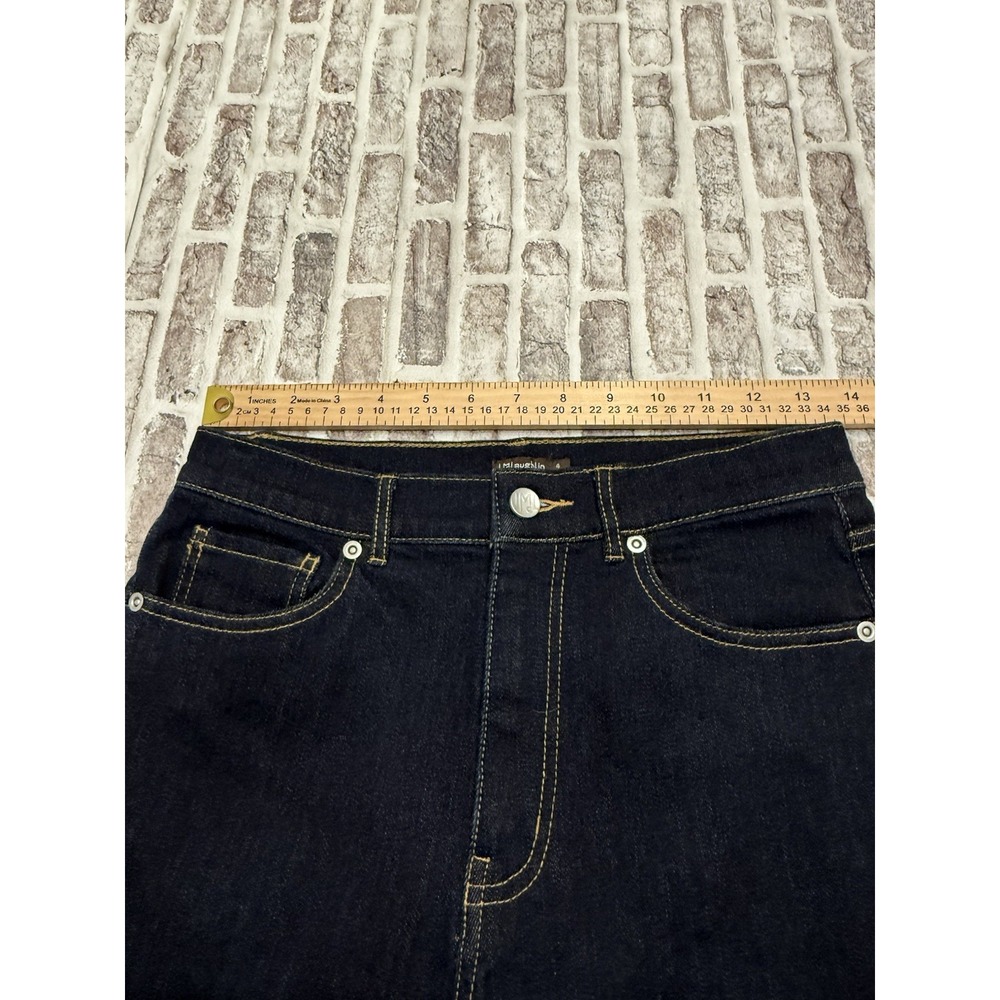 J. McLaughlin Dark Wash Wide Leg High Rise Jeans Stretchy Women's 4 - Picture 4 of 8
